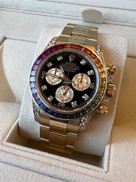 rainbow rolex black|rainbow rolex price.